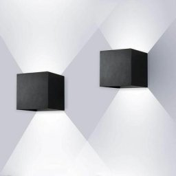 Encoft 2pcs 12W Applique Murale Interieur Exterieur cob led, Éclairage Luminaire Murale en