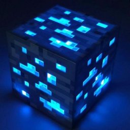 Jeu Minecraft Peripheral Miners Lampe rechargeable Veilleuse Lampe de poche Jouet - Bleu