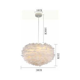 Live House - Suspension moderne plume 30cm blanc Applicable à la chambre du salon