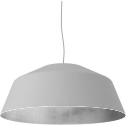 Lumicom - tokyo Suspension, 1xE27, max 42W, métal, blanc mat/feuille argent, D.50cm 50