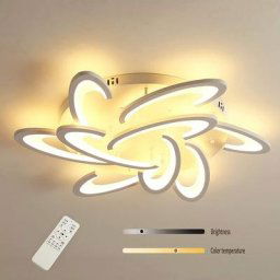 Plafonnier led dimmable, luminaire plafonnier avec télécommande, Lampe de Plafond acryliques à 9