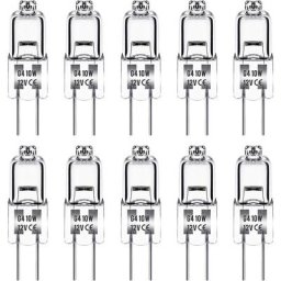 Ampoule Halogene G4, Ampoule G4 12V 10W, jaune chaud, 150LM, Intensité Variable, LampeHalogene G4,