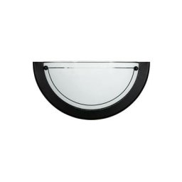 Applique 1010 1xE27 en Verre avec Cadre en Métal Noir