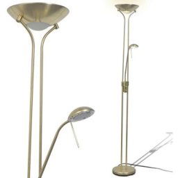 Vidaxl - Lampadaire à led à éclairage réglable 23 w Or
