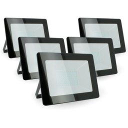Lot de 5 projecteurs led 50W IP65 extérieur Température de Couleur: Blanc froid 6400K