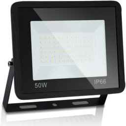Projecteur led 50W Proline Blanc froid Haute Luminosité Radiateur - Noir - Randaco