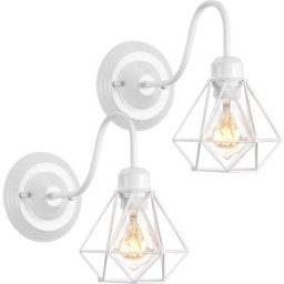 Lot de 2 Applique Murale Intérieur Vintage Industrielle Lampe Murale E27 Luminaire Abat-jour en