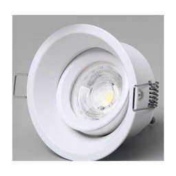 Leclubled - Support de spot anti-éblouissement blanc Ø92mm GU10