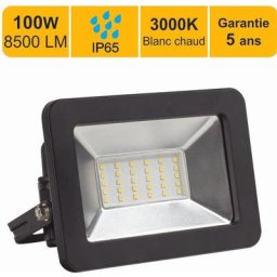 Lutece-arc - Projecteur led 100W 8500 lm 3000K IP65 connexion en direct - garantie 5 ans