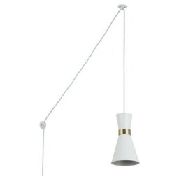 Barcelona Led - Lampe pendante avec prise mir E27 Blanc et Doré - Blanc et Doré