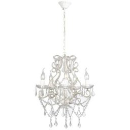 Chandelier avec 2800 cristaux E14 Vidaxl Blanc