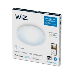 WIZ - Plafonnier Connecté Wi-Fi SuperSlim blanc, 2700-6500K, 14W, Nuances de Blanc, fonctionne avec