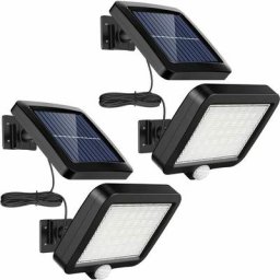 Lot De 2 Lampes Solaires D'Extérieur 56 Led Avec Détecteur De Mouvement, Étanchéité Ip65, Angle
