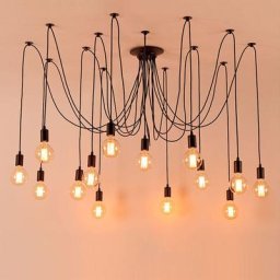 Rétro Lustre Suspension 14 Lumières Suspension Luminaire diy Design Araignee Ajustable 200CM