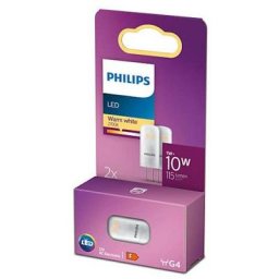 Philips - ampoule led Capsule G4 10W Blanc Chaud, Verre, Lot de 2