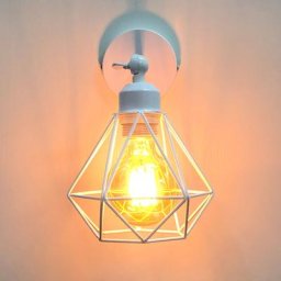 Applique Murale Diamant Intérieur Industriel Réglable en Métal , Stoex Vintage Éclairage Mural Cage