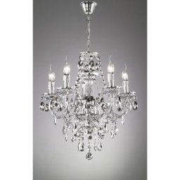 Chandelier Chromé Chrome 5x40W E14 - Gris