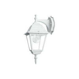 Intec Light - Lanterne murale Bas roma IP44 Fonte d'Aluminium Blanc et Diffuseur en Verre