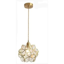 200MM Suspension en Verre, Plafonnier en Verre de Fleur de Cerisier, Blanc, E27 Ampoule - Svkbjroy
