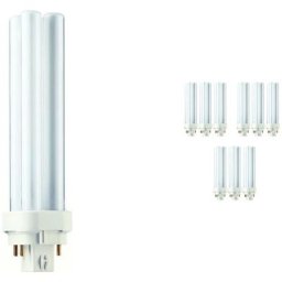 Philips - Lot 10x master pl-c 18W - 840 Blanc Froid 4 Pin - 4000K - Blanc Froid