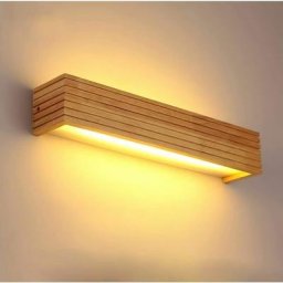 Applique Murale led Appliques Luminaire Intérieur Bois Lampe de Mur lumière chaude Lampe pour