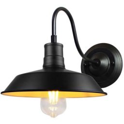 Applique Murale Industrielle Rustique Interieur Cage Ø27cm Noir Lampe Suspension Vintage Luminaire