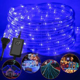 Tuyau lumineux led Chaîne de lumière Tuyau lumineux Party Light Garden bleu-30m - bleu - Randaco
