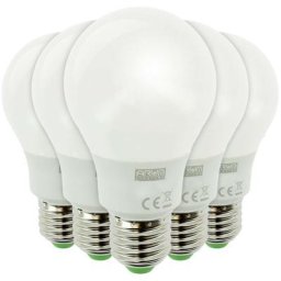 Lot de 5 Ampoules led E27 11W Eq 75W 1055 Lumens Température de Couleur: Blanc chaud 2700K