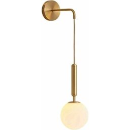 Applique murale moderne avec abat-jour en verre suspendu E27, lampe de chevet nordique minimaliste