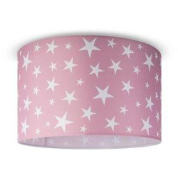 Plafonnier Chambre Enfant Suspension Bébé Abat-Jour Tissu Rond Étoiles Design 7 (Ø45,5 cm),