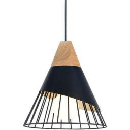 Stoex - Suspension Vintage Plafonnier Industriel en Métal Design en Bois Lampes Suspendues