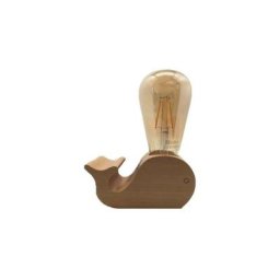 Lampe de chevet en bois forme Baleine - 4W - E27