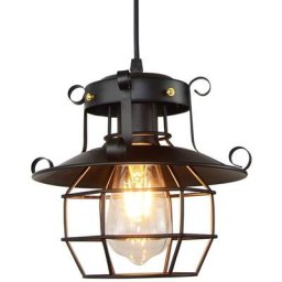 Suspensions industrielle Vintage Pendentif Lumière Lustre Abat-Jour Cage Rétro Loft E27 pour Salon