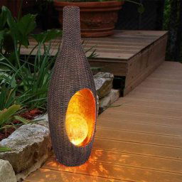 Décoration de jardin lumière solaire pour décoration extérieure design Lampe solaire rotin -optik