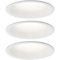 Paulmann - Kit enc Cymbal Coin fixe gra non ébloui led 3x6,3W/430lm 230V 2700K blanc dépoli