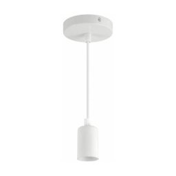 Silumen - Suspension Ampoule E27 100cm Blanc - Blanc Blanc
