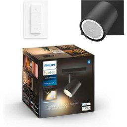 Hue White Ambiance runner Spot 1x5.5W, compatible Bluetooth - Noir (Télécommande incluse),