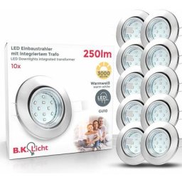 B.k.licht - Lot de 10 spots encastrables orientables GU10 spots plafond à encastrer