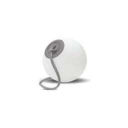 Lampe suspension boule nomade gris batterie rechargeable led rgb avec télécommande hauteur 24cm