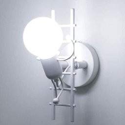 Applique Murale Interieur Petit Homme Fer, Lampe Murale Moderne Design Créative Escalade Humanoïde