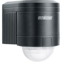 602710 Eclairage de Sécurité Extérieur is 240 avec Support d'Angle pvc Noir 15 x 9 x 7,6 cm