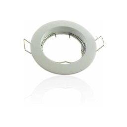 Leclubled - Support de Spot Encastrable Rond Blanc Blanc - Sans douille - Blanc