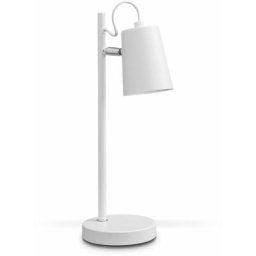 B.k.licht - Lampe de table led blanche lampe de lecture lampe de bureau lampe d'appoint orientable