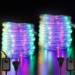 Tube Lumineux Extérieur led Guirlande Lumineuse Décoration avec 240 Lampes et Adapteur
