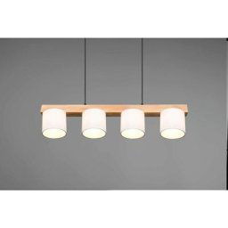 Suspension design 4 abats-jours Cameron - Blanc