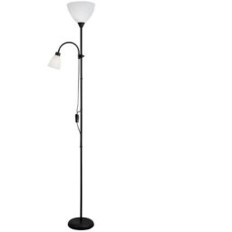 Les Tendances - Lampadaire liseuse abat jour métal noir Betty h 176 cm