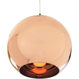 Cuivre Miroir Lustre Boule en Verre Câble Réglable Luminaire Suspension en Globe Chrome Abat-jour