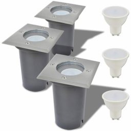Lampe led encastrable au sol d'extérieur 3 pièces Carré Vidaxl n/a