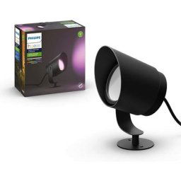 Philips - Hue White & Color ambiance lily, Spot xl 1x15W, extension, noir, fonctionne avec Alexa,