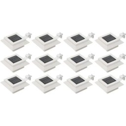 Vidaxl - Lampes solaires à led carrées d'extérieur 12 pcs 12 cm Blanc Blanc